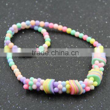 Fashion DIY Jewelry Handmade Multicolor Mixed Design Acrylic Children Baby Kids Beads Strand Necklaces photo-2
