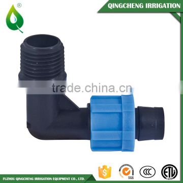 Plastic Garden Farm Irrigation PP Elbow Fitting For PE Pipes