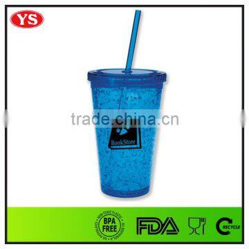 16 Ounce Double Walled Insulated Plastic Tumbler Insert Paper for Promotion