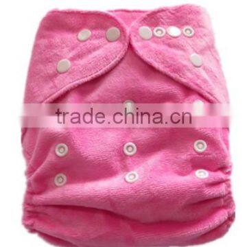 plain light pink color pocket minky baby cloth diaper-HAILAN-S03 for your lovely baby