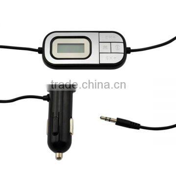 LCD display FM transmitter car charger for cellphone