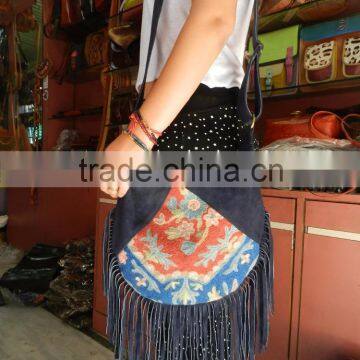 ETHNIC INDIAN SLING KASHMIRI TRIBAL TOTE TRADITIONAL VINTAGE BANJARA CLUTCH BAG TASSLE