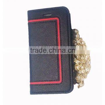 Cute Wallet Flip Phone Case With Chain Necklace for Samsung Galaxy Note C S A J E ON Edge Mini Plus 9 8 7 6 5 4 3 2 1 photo-5