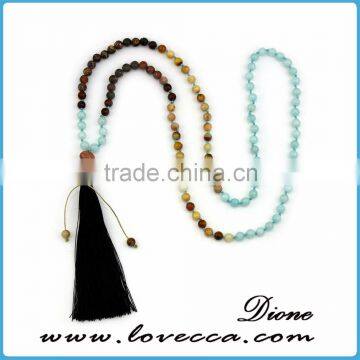 Hot promotional product handmade crystal bead tassel necklace