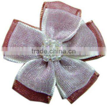 Good Qulaity Small Organza Flowers For Clothes/Little Flowers For Girls' Hair Clips photo-5