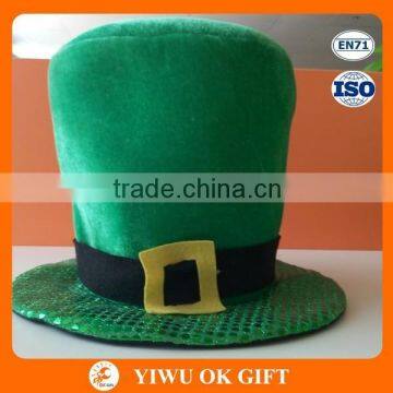 Wholesale Sequins Irish Velvet Green St Patrick's Day Top Hat