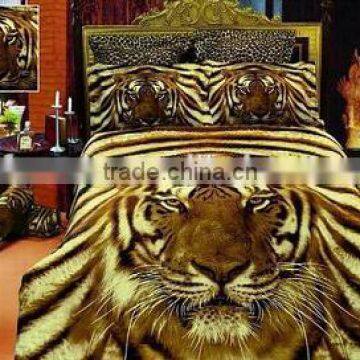 huge tiger design wholesale 3D enviromental reactive printed bedding set