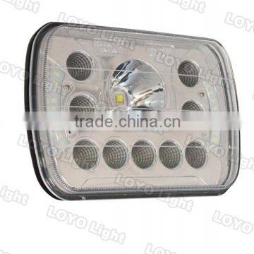 Newest!!! Square 7 Inch Led Headlight for Truck, Tractor With Angel Eyes 45W 5x7 Led Headlight photo-3