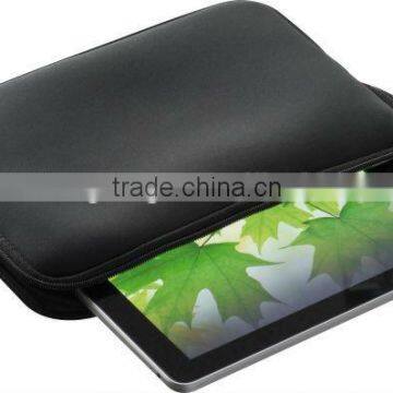 Neopren case for tablet with zipper black