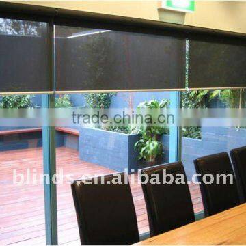 Black Window Internal Manual Roller Blinds