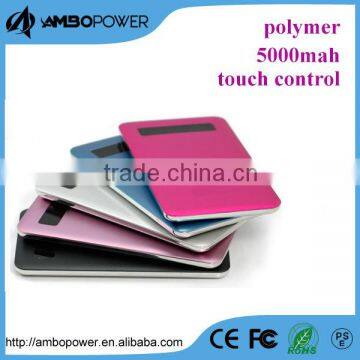 touch control power bank mobiles/smart power bank 5000mah