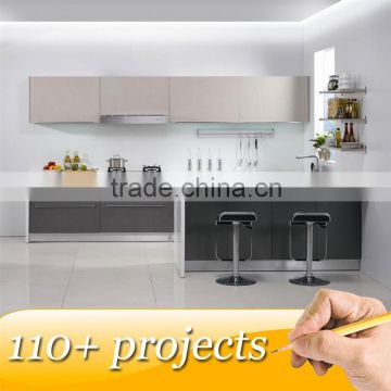 Guangzhou supplier laminate kitchen cabinet model, latest kitchen set