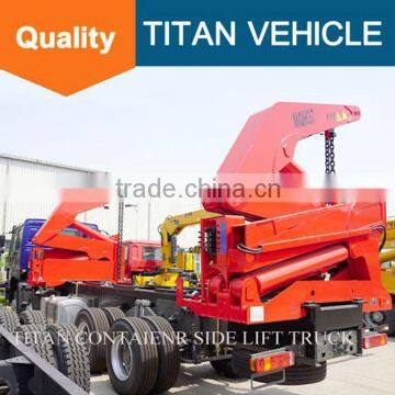Container Sidelifter Howo Tractor Truck With Xcmg Crane photo-2