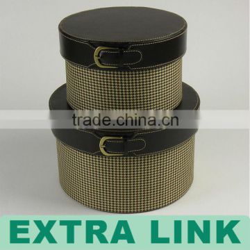 New Design Handmade Recycle Customized round hat boxes with lids