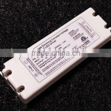 LED Driver ETL 12V constant voltage led power supply 48W phase cut /triac dimming driver