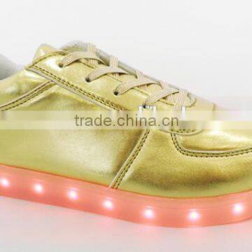 2016 New Shinning PU Light Up Children Casual LED Sneaker Sports Running Shoes photo-2
