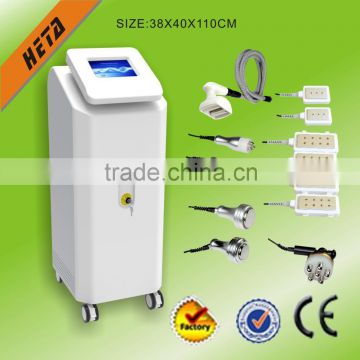 Guangzhou HETA Laser Cavitation RF cellulite vacuum roller massage slimming machine