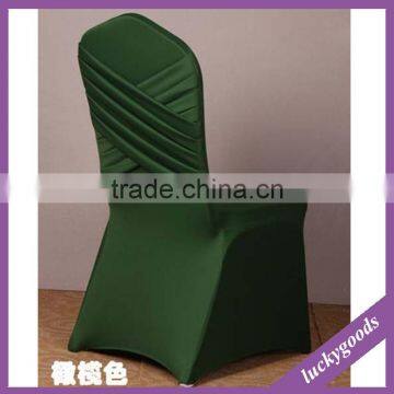 LGC037 Red Ruffled Universal Spandex Chair Cover photo-5