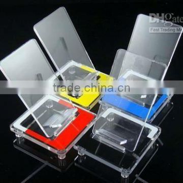 Custom acrylic mobile phone holder/hook and loop phone holder