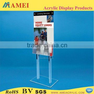 High clarity acrylic floor standing menu holder