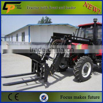 china 4x4wd farm tractor with loader and forks