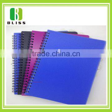 Hot sale stationary supplier Yellow Plastic clear cover notebook