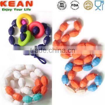 15 colors for option Silicone Bead Necklace Babies Teeth Growing and Ornamental