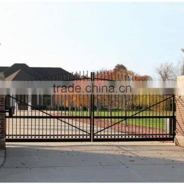 aluminum/ wrought iron main gate and steel fence finals wall design for homes