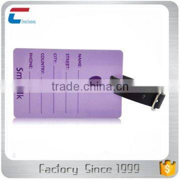 Customized Signature Panels HF 13.55Mhz NTAG 213 PVC Luggage Tags