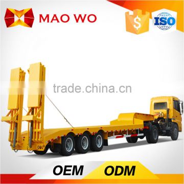 3 Axle 40 Ton 16 Meter Low Plate Semi Trailer for sale China Supplier