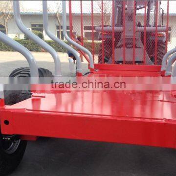 Forest Equipment Tractor PTO Hydraulic Timber Loading Traile Log Trailer , Wood Trailer, Log Wagon With Crane Grapple photo-3