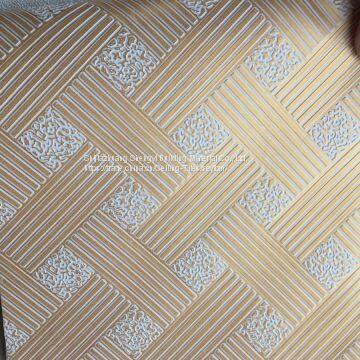 238#/996# ETC. Golden PVC Ceiling Embossed Film/PVC Film/PVC Foil 1230mm*600m*0.07mm photo-5