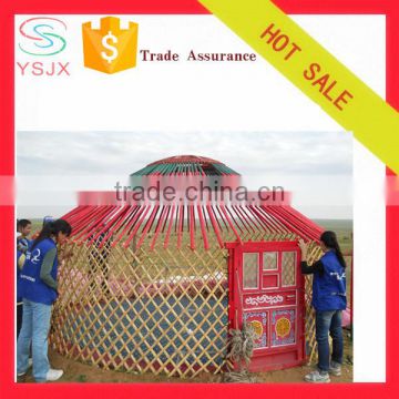 hot sale traditional chinese mongolian yurt tent all wooden poles and lattice