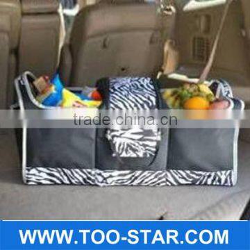 Folding toy organizer in car