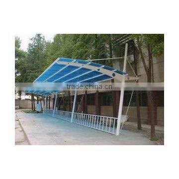 high impact strength using galvanized square tube steel structure canopies/shed/ carports