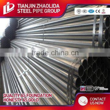 ASTM A53 GR A B ERW steel pre galvanized rhs steel tube galvanized steel pipe from Tianjin manufacture