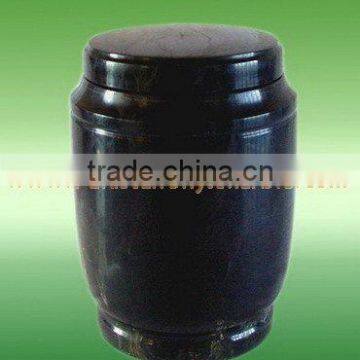 HAND CARVED JET BLACK MARBLE URNS photo-6