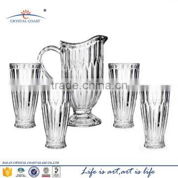 7PCS 1.1L ANTIQUE GLASS DRINKING WATER JUGS