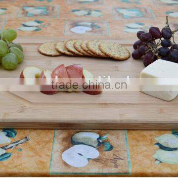 Natural Bamboo Cutting Board With Deep Drip Groove photo-4
