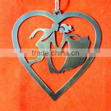 Christmas decoration gift item metal hanging heart