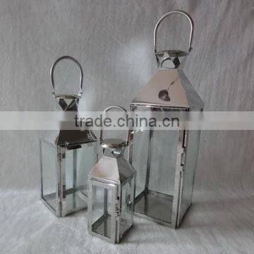 Set of 3 Stainless Steel Candle Lantern photo-2
