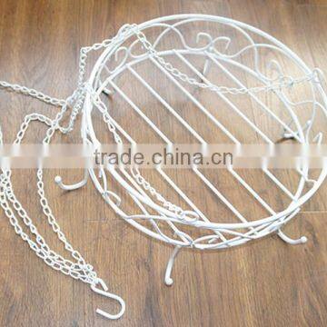 Hanging Round Metal Wire Flower Rack Hanging Hook photo-2