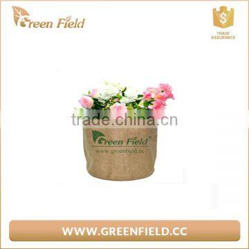Jute Planter Bag, Small Foldable Flower Jute Grow Bag Planter photo-4