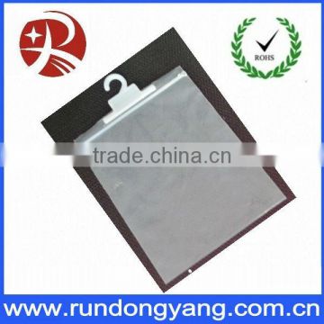 New clear front zipper plastic bag