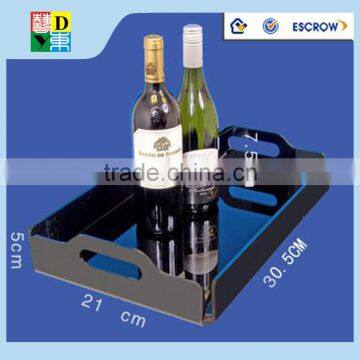 2015 acrylic food tray acrylic serving drink tray acrylic custom printed trays for hotel use PMMA material serving tray