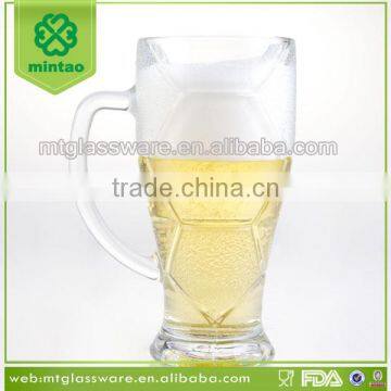Mintao KB7948 FDA,SGS, Football shaped handed Beer glass