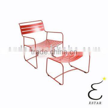 Leisure Outdoor Metal patio Sun Lounger Chair With footrest