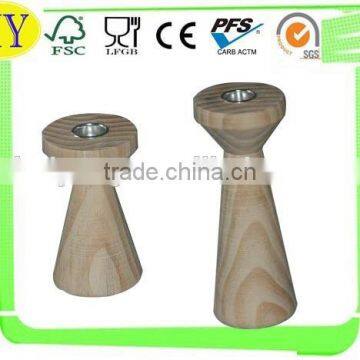 wholesale custom unfinished wood candlesticks