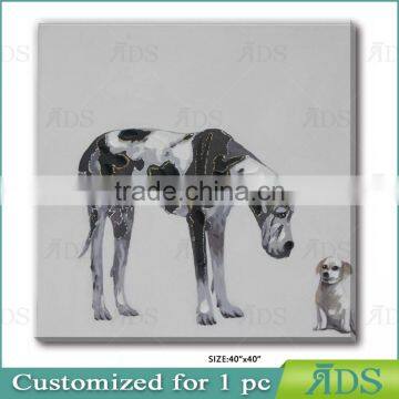 Pop Wall Art Girl With Cute Dog Oil Painting photo-2