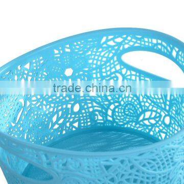 Lace Basket With 2 Sizes, Plastic Lace Basket With Handle, Round Shape Basket photo-4